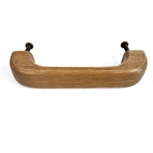 Vintage 80s Polished Wood Grain Drawer Pull 3.75”